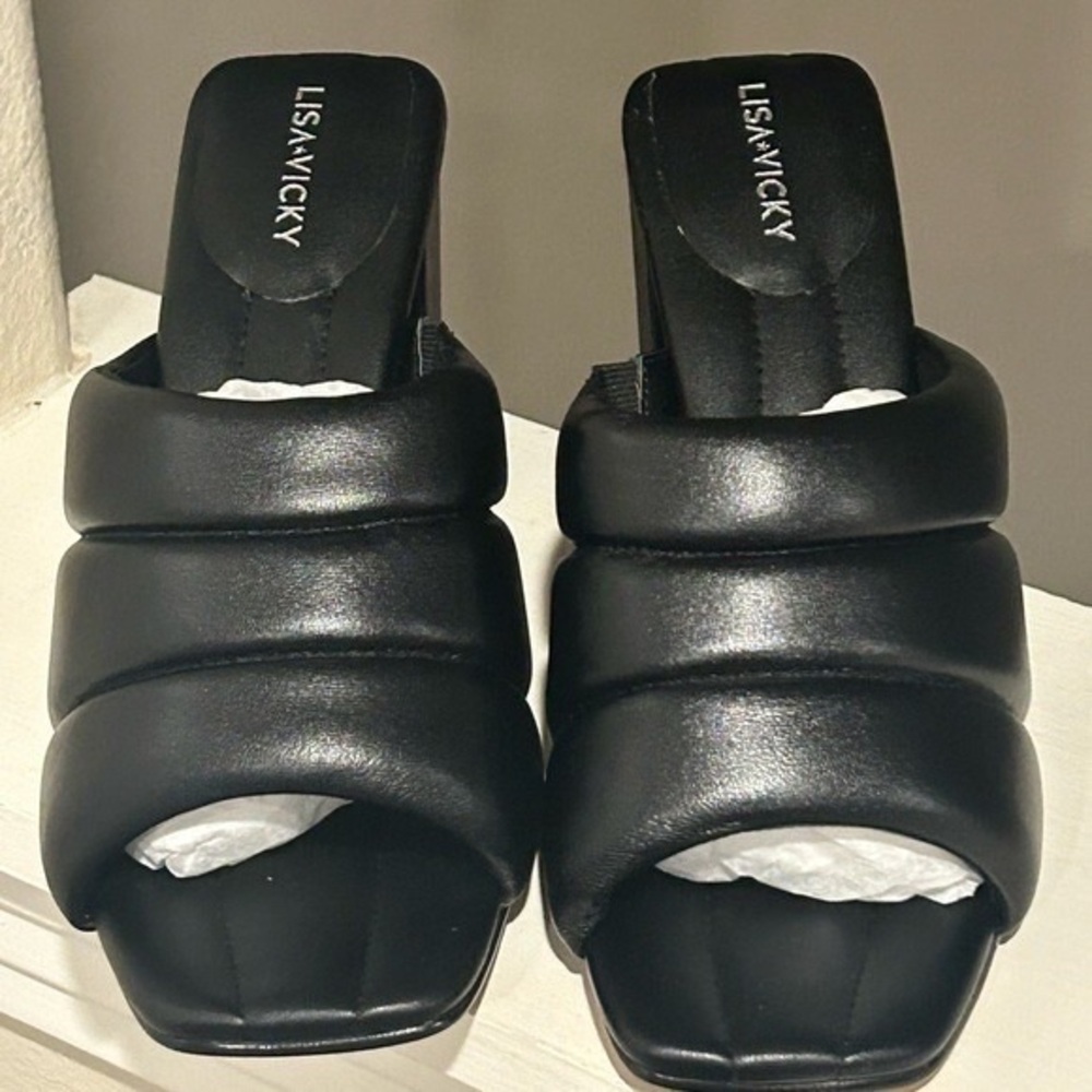 LISAMICKY Black Women's Heeled Sandals
